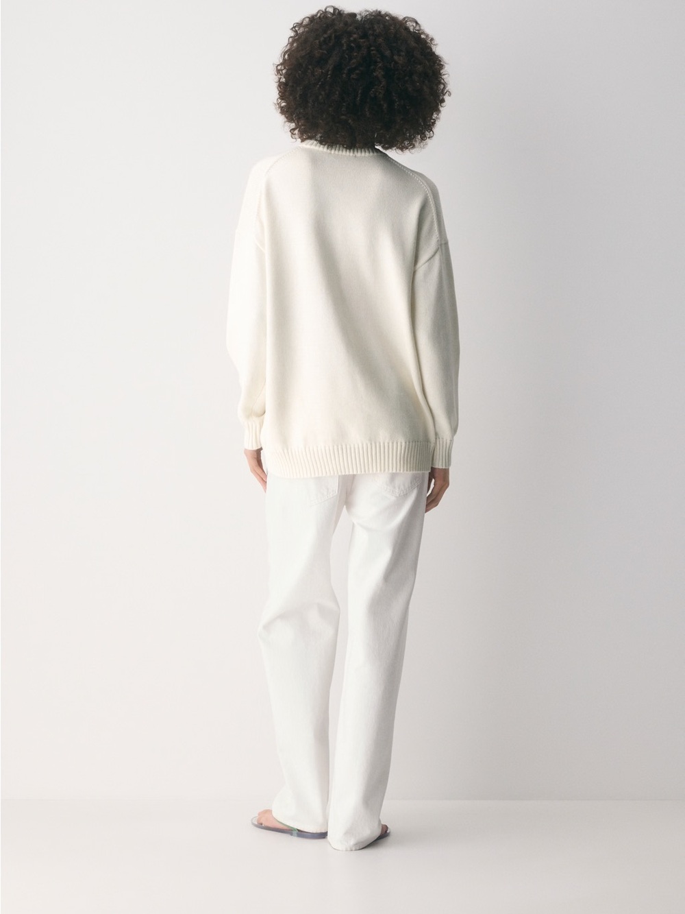 Aritzia Cotton Peggy Sweater in Birch
